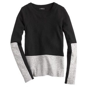 NWT JCrew Cashmere Woven panel sweater